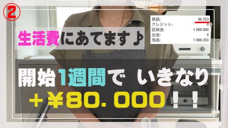 【主婦FX】FX自動売買、開始１週間で８万円の利益でました。