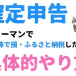 【2021最新】確定申告　具体的なやり方【サラリーマン向け】副業、株で損、ふるさと納税