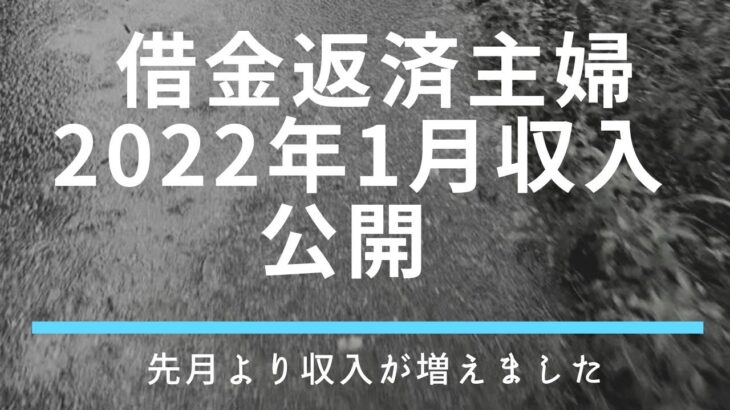 【1月収入公開】借金返済主婦の世帯収入公開します　#借金　#借金返済