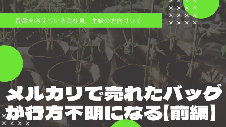 【副業する会社員 主婦の方向け】メルカリで売れたハンドバッグ！！….が行方不明に（追跡番号なし）【前編】