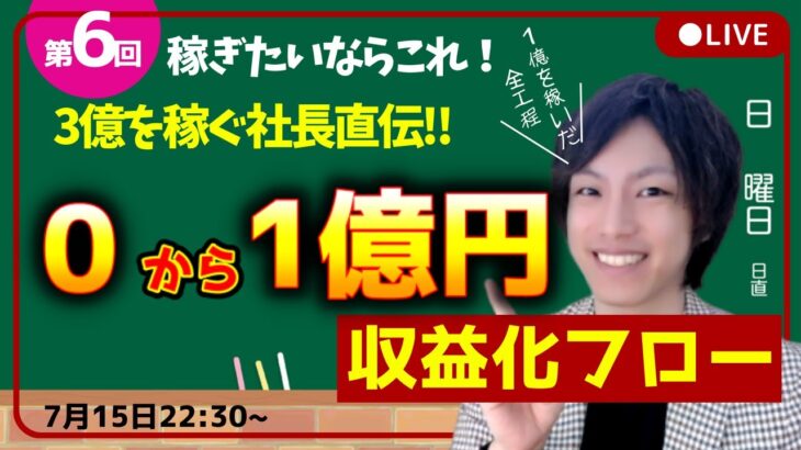 【3億稼ぐ社長直伝】個人が稼ぐためのマーケティングフロー解説