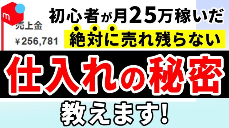 【メルカリ】視聴者が初月で25万稼いだ有料級仕入れ方法4選【副業】【せどり】【節約】【在宅ワーク】【断捨離】