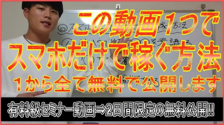 スマホ1台で稼ぎたいなら見ろ！スマホ副業のやり方1から全て解説します