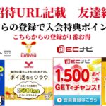 ECナビ　ワラウ　ニフティポイントクラブ　ハピタス　友達紹介  ポイ活　副業　life media warau hapitas ポイントサイト　アプリ　ライフメディア　学生　主婦　2024年4月10日