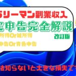 給与所得副業収入確定申告解説改訂版