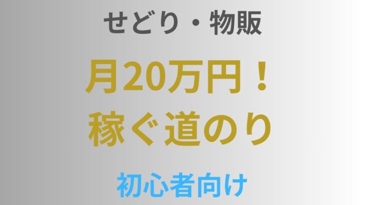 【副業せどり・物販・転売】せどりで月20万は稼げる？必要な期間とコツまで紹介