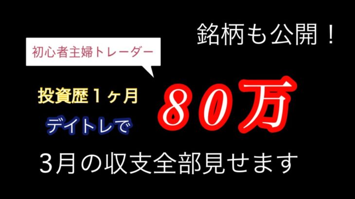 【主婦トレーダー】3月の収支【デイトレ日記】#4