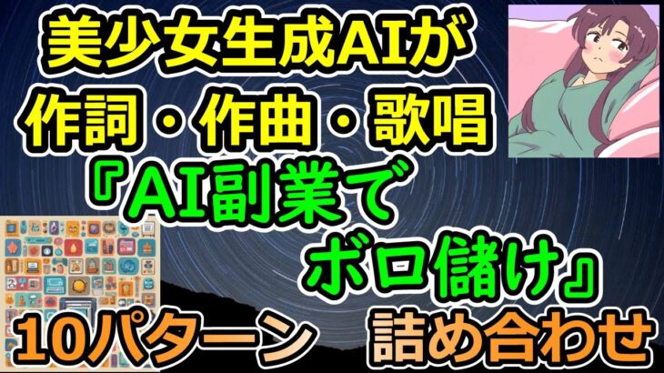 【AI楽曲 詰め合わせ】AI副業でボロ儲け　10パターンセット【葛葉 愛】