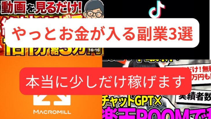 【副業検証 】少ないけどやっと稼げた副業3選！確実に小銭は入るけど・・・何十万は無理です！！