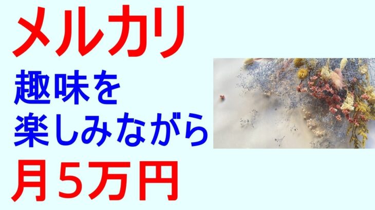 【初心者必見】趣味でメルカリ副業！月5万稼ぐリアルな方法！