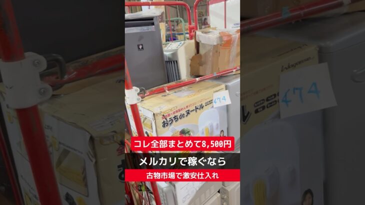 【せどり副業で月収アップ】メルカリで稼ぐなら古物市場で激安仕入れ｜東京マーケットの競り風景！#shorts