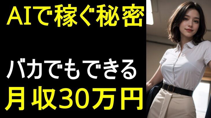 【AI副業】AIツールで月30万稼ぐ秘密！誰でもできる在宅ワーク！