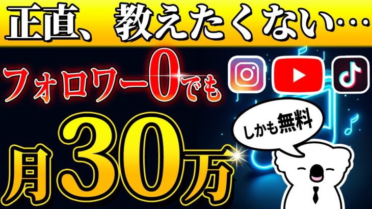 【SNS】フォロワー0人でも月30万円稼ぐ方法！スキルもお金もいらずにノーリスクで出来る最新副業を教えます！