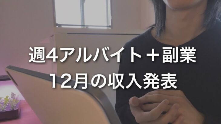 週4アルバイト＋副業　2024年12月の収入発表