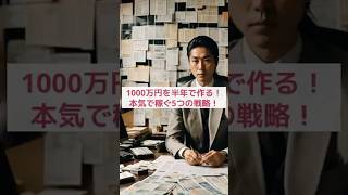 半年で1000万円を作る！本気で稼ぐ5つの戦略！ 💰🔥 #shorts