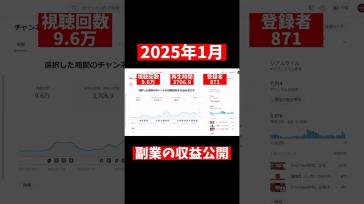 【副業1月】2025年1月の副業の収益を公開します！#副業 #youtube #スマホ #在宅で稼ぐ