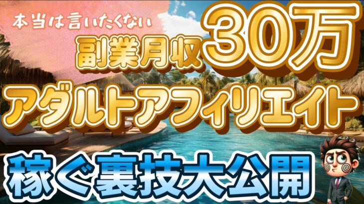 社不が教える「超簡単！副業月収30万」稼ぐ方法～アダルトアフィリエイト編～